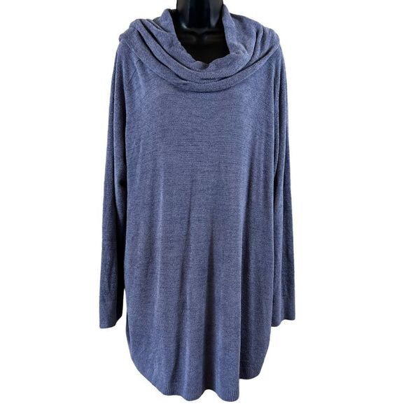 Barefoot Dreams CozyChic Ultralite Coastal Cowl Neck Tunic - Picture 11 of 11